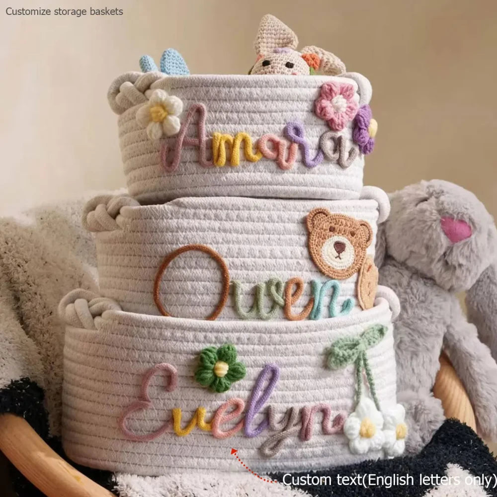 Handmade Cotton Rope Storage Basket